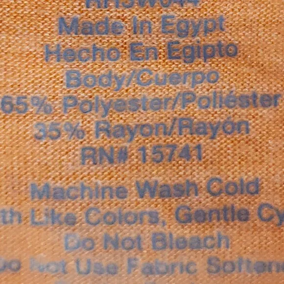 Avia Neon Peach and Bright Pink Hems Short Sleeved Poly Rayon Workout Tee Sz XL - Picture 16 of 16